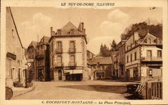 CPA Puy De Dome Illustrates Rochefort Montagne La Place Principal