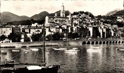 CPSM Menton View Boat