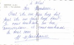 CPSM Menton View Boat