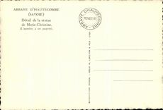 CPA Abbey D' Hautecombe Detail Of Statue Of Marie Christine