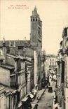 CPA Toulouse Rue Et eglise Du Taur