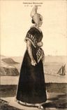 CPA Costumes Normands Dieppe Folklore Costume Femme 