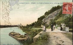CPA Surroundings Of Sand Juigne La Valley De Solesmes seen Of the Rocks co Anne