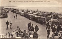 CPA Deauville Plage Fleurie La Promenade et la Plage
