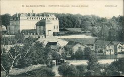 CPA Les bords de l'Orne Harcourt Chateau et deversoir