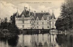 Castillo de CPA de Azay la cortina vista en Indre