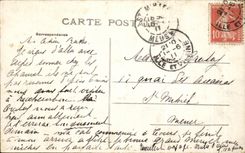 CPA Tours Le Pont du Lac du Jardin des Prebandes D'Oe Femme (animee)