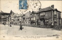 CPA Etretat Les Villas Et l'Hotel Des Roches blanches Les Villas And White Rocks Hotel
