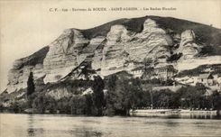 CPA Environs De Rouen Saint Adrien Les roches Blanches