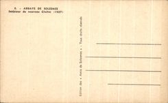 CPA Abbey of Interior Solesmes of the new cloister