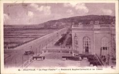CPA Deauville La Plage Fleurie Boulevard Eugene Cornuche et les Tennis