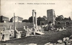 CPA Ancient Arles Theater And Turn Of Roland