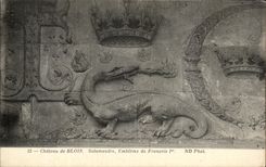 CPA Chateau de Blois Salamandre Embleme de Francois 1er