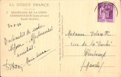 La fachada de CPA Loire ch4ateau Chenonceaux nortena es