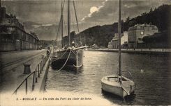 CPA Morlaix a corner of the Port to the moonlight Boat