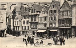 CPA Morlaix Places De Viarmes Vieilles Houses