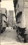 CPA Morlaix La Low street and I' Eglise Saint Mathieu