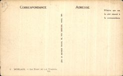 CPA Morlaix the Port And the Viaduct Boat