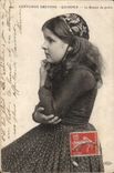 CPA Quimper the bonnet of Pearls Child Folklore costume