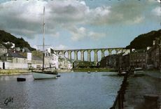 CPSM Morlaix the Basin and the Viaduct