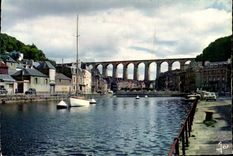 CPSM Brittany Morlaix Colors the Viaduct