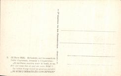 CPA Bernadette Sur Les conseils De L'Abbe Peyramale Demande l'Apparition Ma Dame Veuilles Avoir