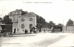 CPA Limoges Caserne Du Chasseurs a Cheval Militaria
