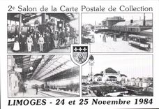 CPM 2eme salon de la carte postale de collection Limoges 24 et 25 novembre 1984 Train 