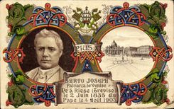 CPA Sarto Joseph Patriarca Patriarca de Vensie Pape elu le 4a out 1903 