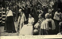 CPA The Queen Prepares For The Anointing Coronation 1953 Elizabeth