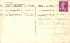 CPA Lourdes Apparition de Lourdes