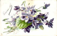 CPA Heureux Noel Pierre fleurs