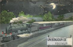 CPA a Hello Of Saumur Train