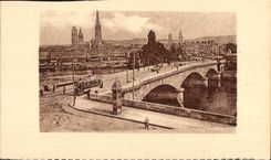 CPA Rouen the Bridge Crow and the Cathedral