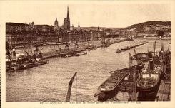 CPA Rouen Seen Sur La the Seine Taken Of the Transporter Boats