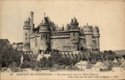 Castillo de CPA de Pierrefonds visto del camino de Villers Cotterels