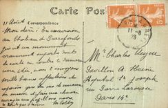 Castillo de CPA de Pierrefonds visto del camino de Villers Cotterels