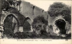 Ruinas de CPA del cubo del La de Champlieu de la iglesia