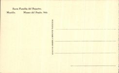 CPA Crowned Familia Del Pajarito Murillo Museo Del Prado Madrid
