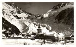 CPSM Argentieres y el glaciar