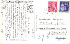 CPSM Argentieres y el glaciar