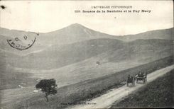 CPA Picturesque Auvergne Source of Santoire and Puy Mary