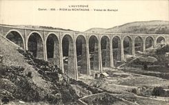CPA Auvergne Riom Cantal the Mountain Viaduct De Barrajol