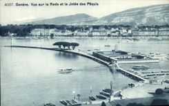 CPA Geneva Vue Sur La Splits Et La Jetee Of the Pastures