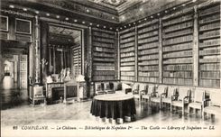 CPA Compiegne Le Chateau Bibliotheque de Napoleon 1er