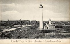 CPA Berck Plage Le phare derriere l'hopital maritime 