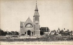 CPA Le Touquet Paris Plage L'Eglise et le Village suisse