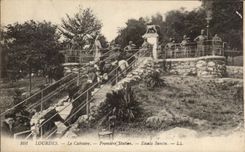 CPA Lourdes Le Calvaire Premiere Station Escala Sancta