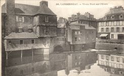 CPA Landerneau Vieux Pont Sur l'Elorn