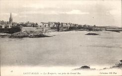 CPA Saint Malo Walls Seen from of the Large Bey